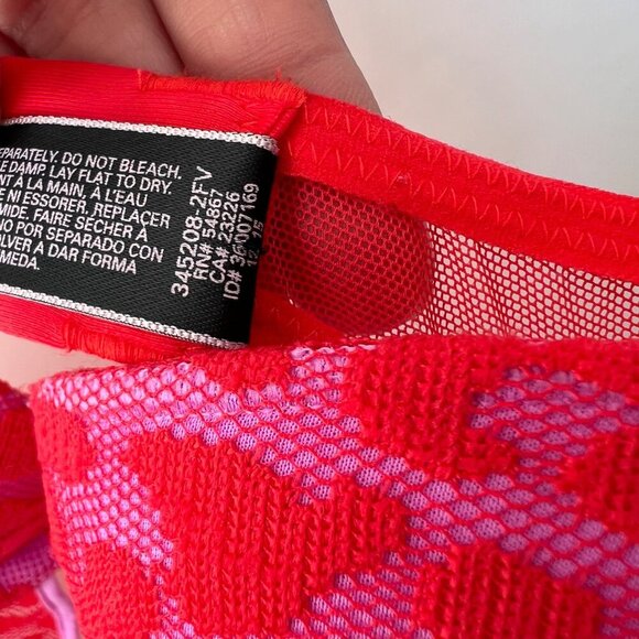 Victoria’s Secret Red Leopard Mesh Apron Lingerie Size 34B - Picture 5 of 9